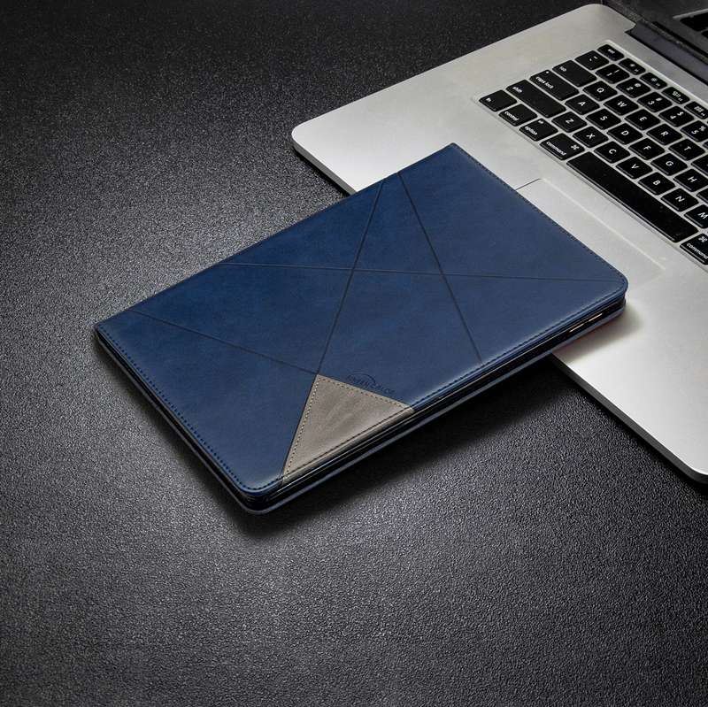 幾何学模様デザイン 高級感漂う手帳型iPadケース　