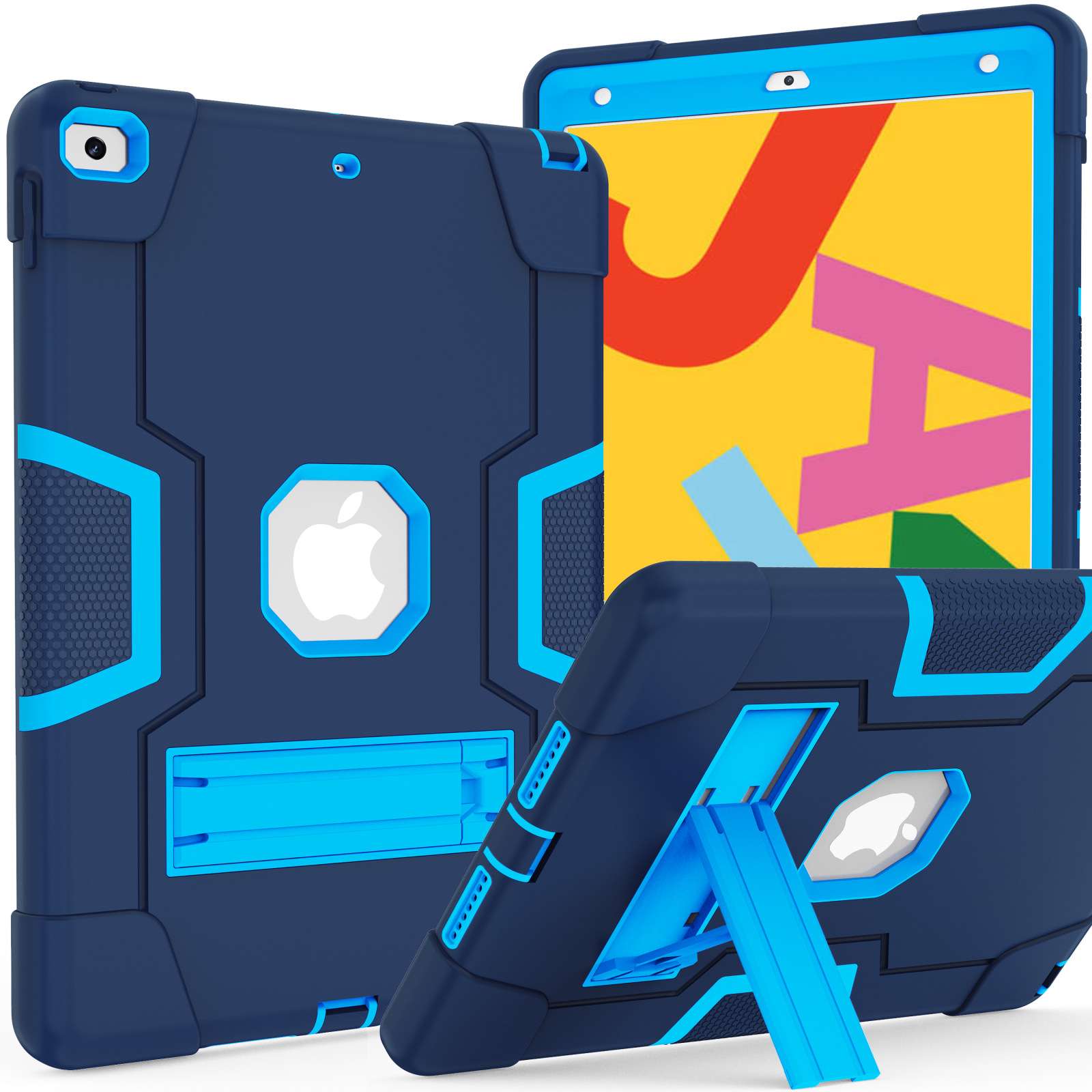 iPadケース　耐衝撃スタンド機能付きiPad第8世代保護ケース