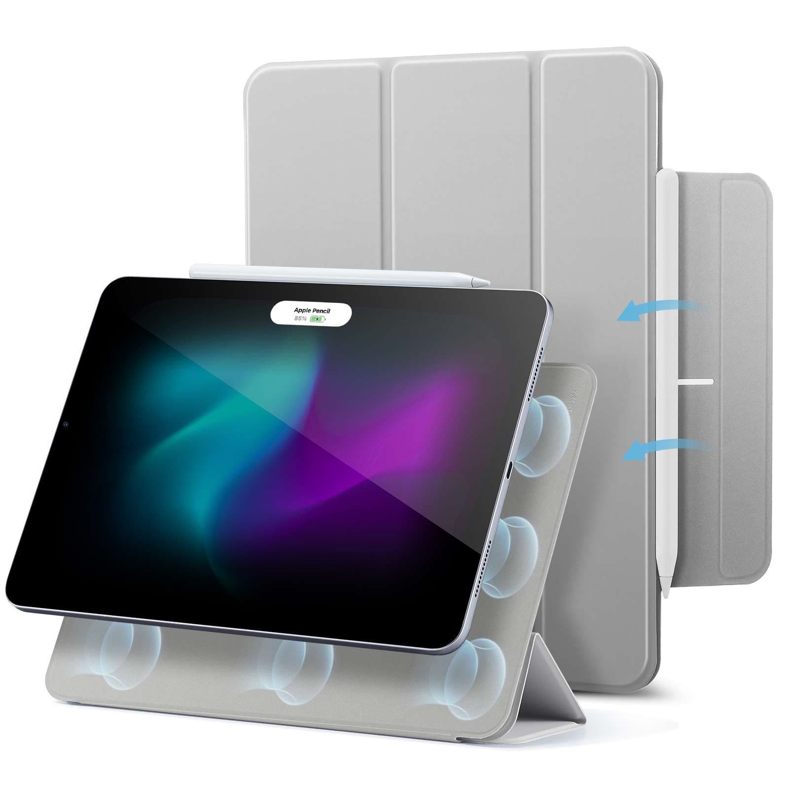 iPadケース　磁気吸着式アップルペンシル収納アイパッドケース