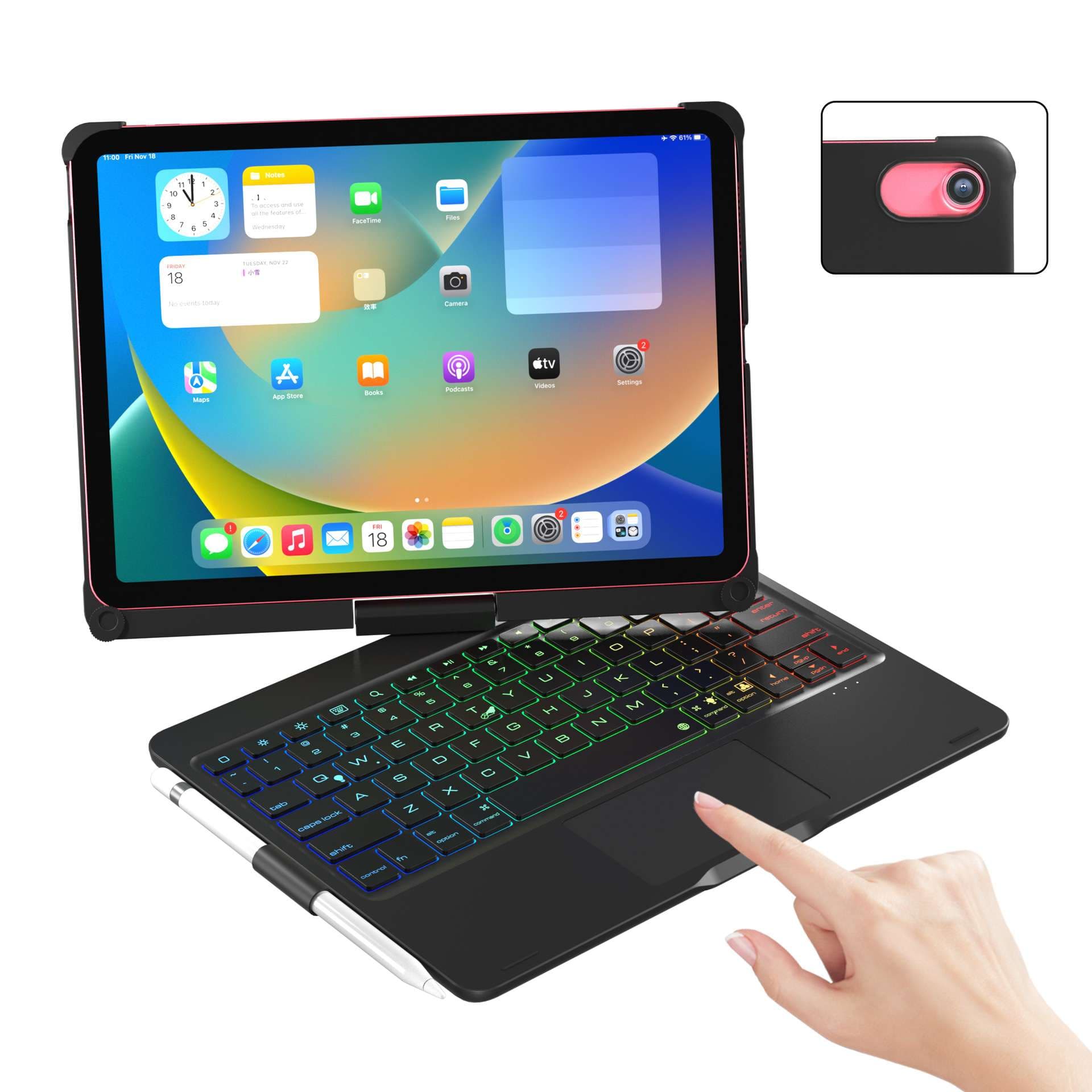 iPadケース　iPadエア用キーボード付き保護ケース