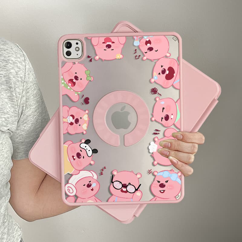 ipadカバー 動物たちの輪で彩る専用プロケース