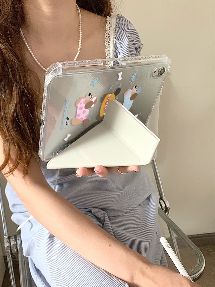 ipadカバー わんちゃん柄 透明保護カバー
