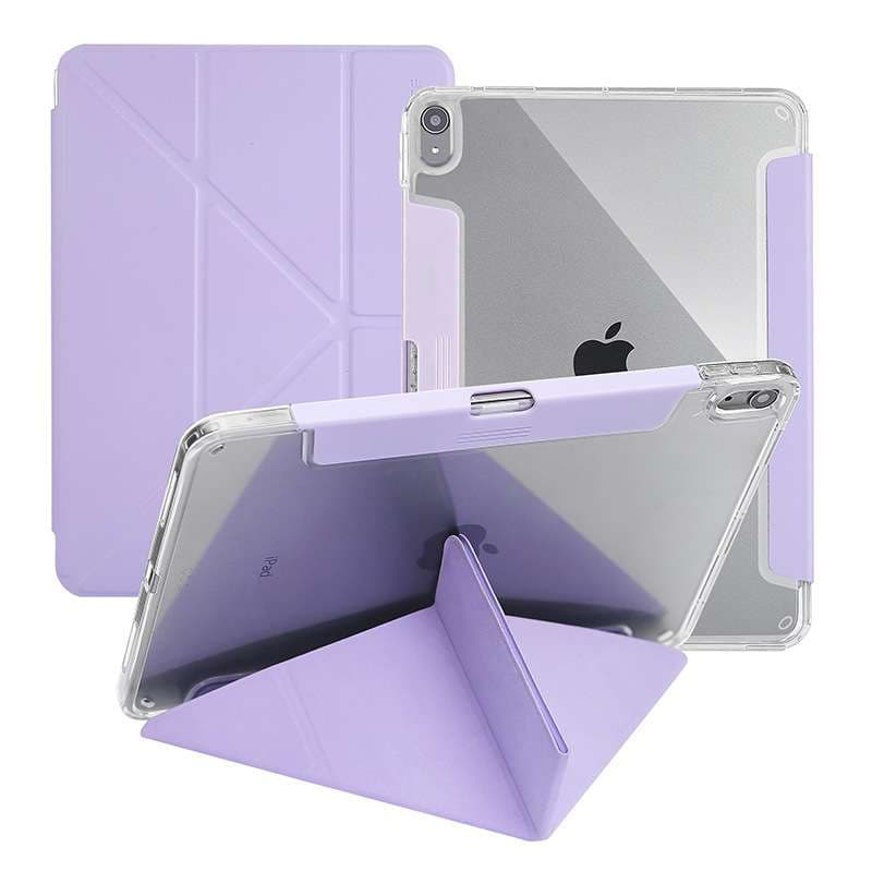 iPadケース 透明バックパネル 折り畳み式保護カバー