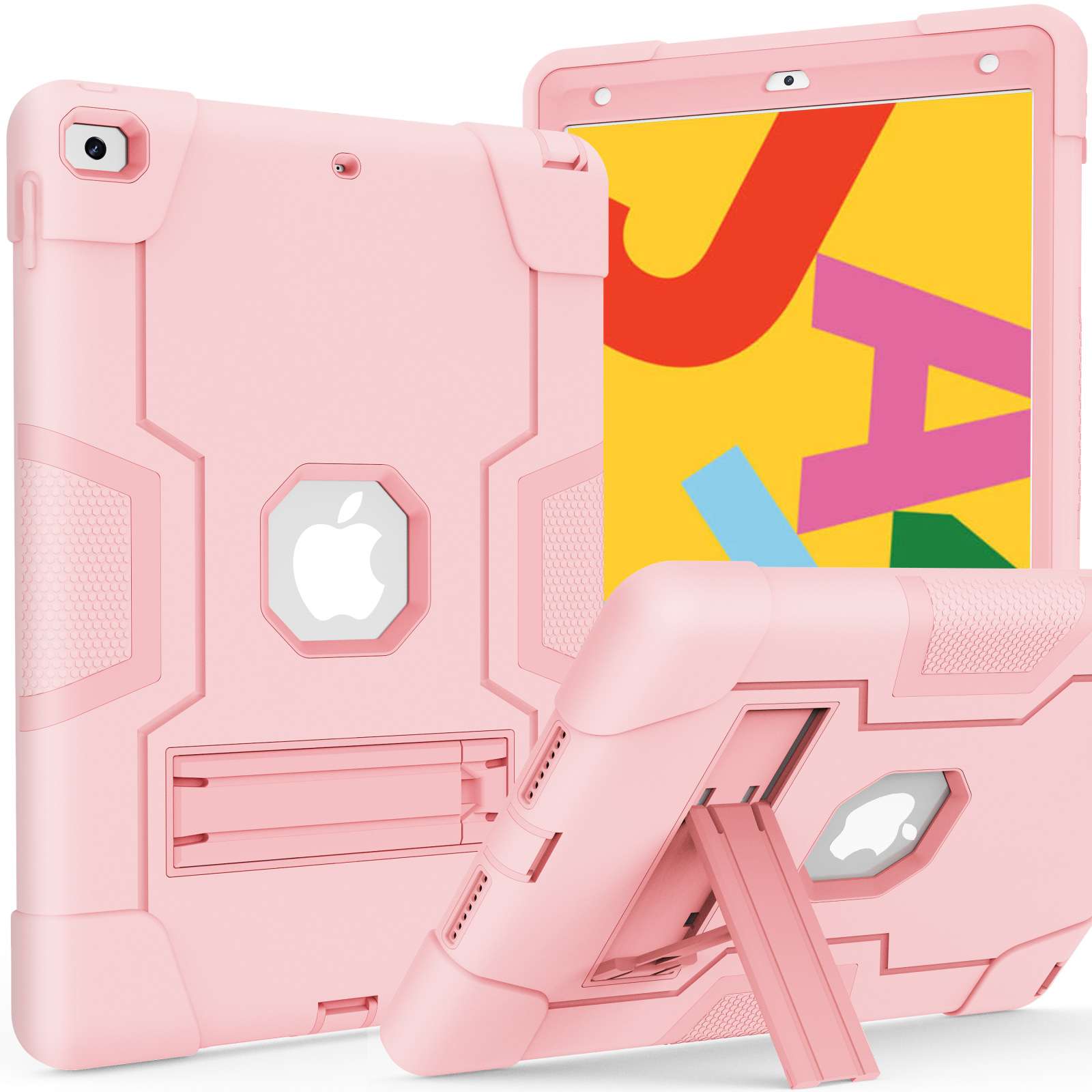 iPadケース　耐衝撃スタンド機能付きiPad第8世代保護ケース