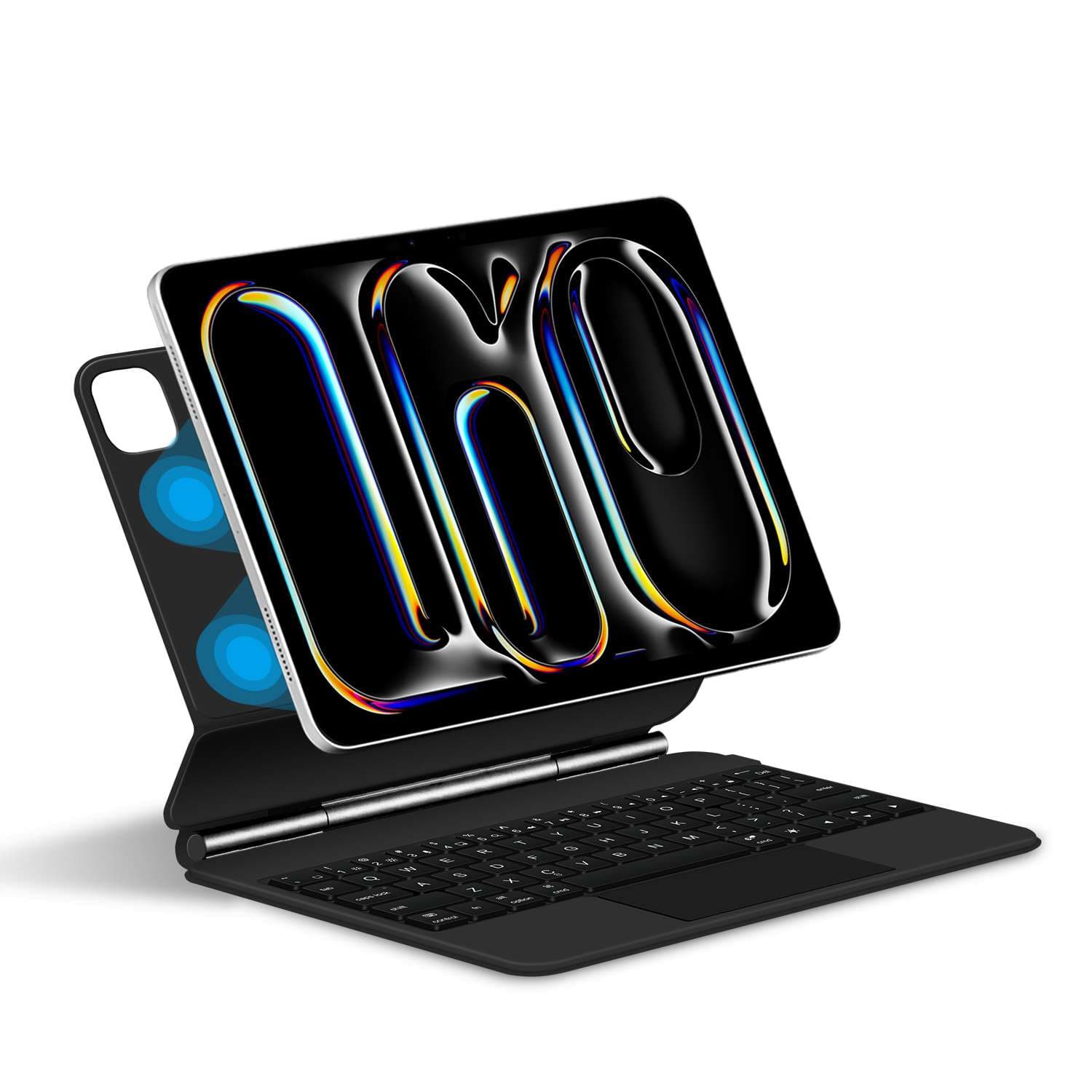 iPadケース　虹色デザイン アイパッドエア用キーボード付きケース