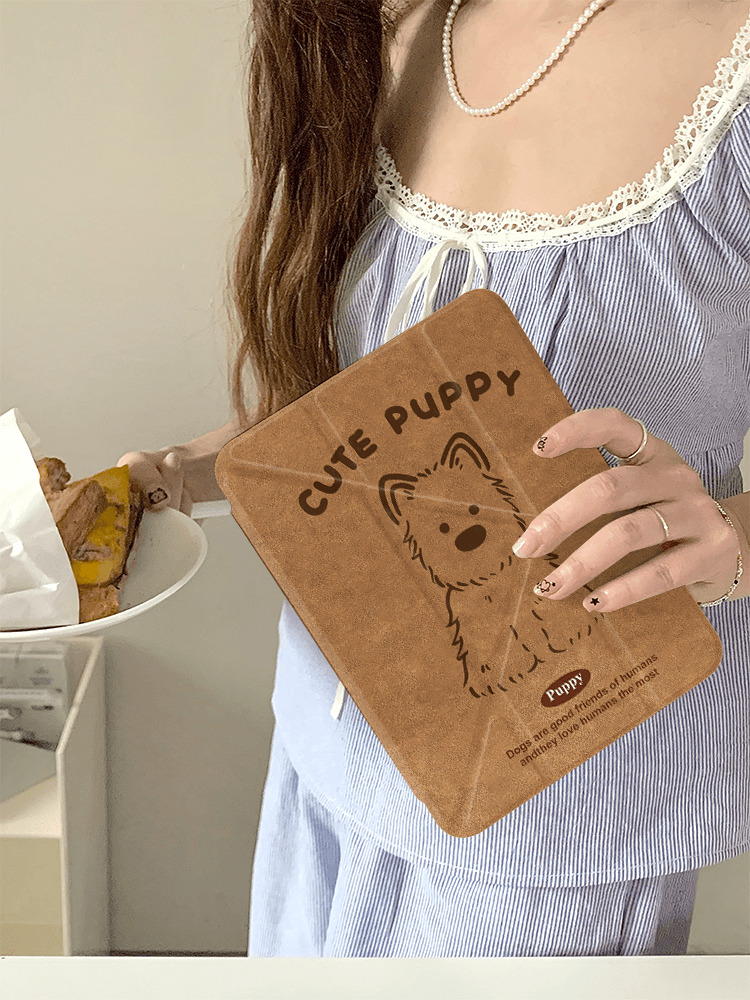 ipadカバー 愛犬デザイン 手帳型保護ケース