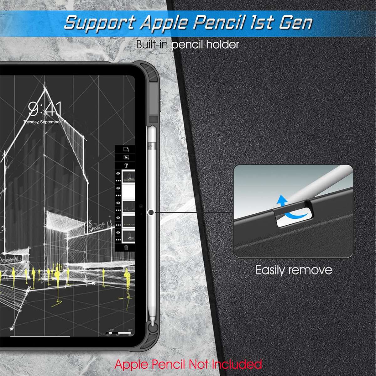 iPadケース　 高機能折り畳み式タブレットカバー