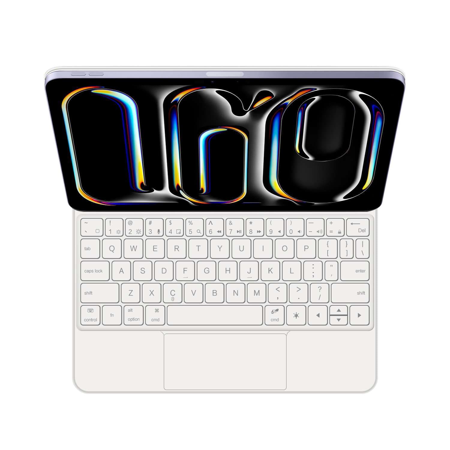 iPadケース　虹色デザイン アイパッドエア用キーボード付きケース
