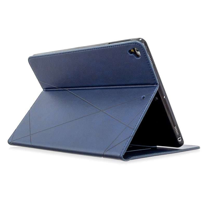 幾何学模様デザイン 高級感漂う手帳型iPadケース　