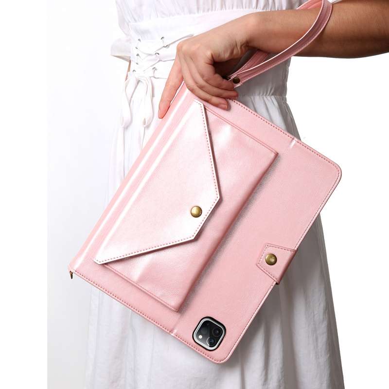 iPadケース　 多機能ショルダー付きレザー調タブレットケース