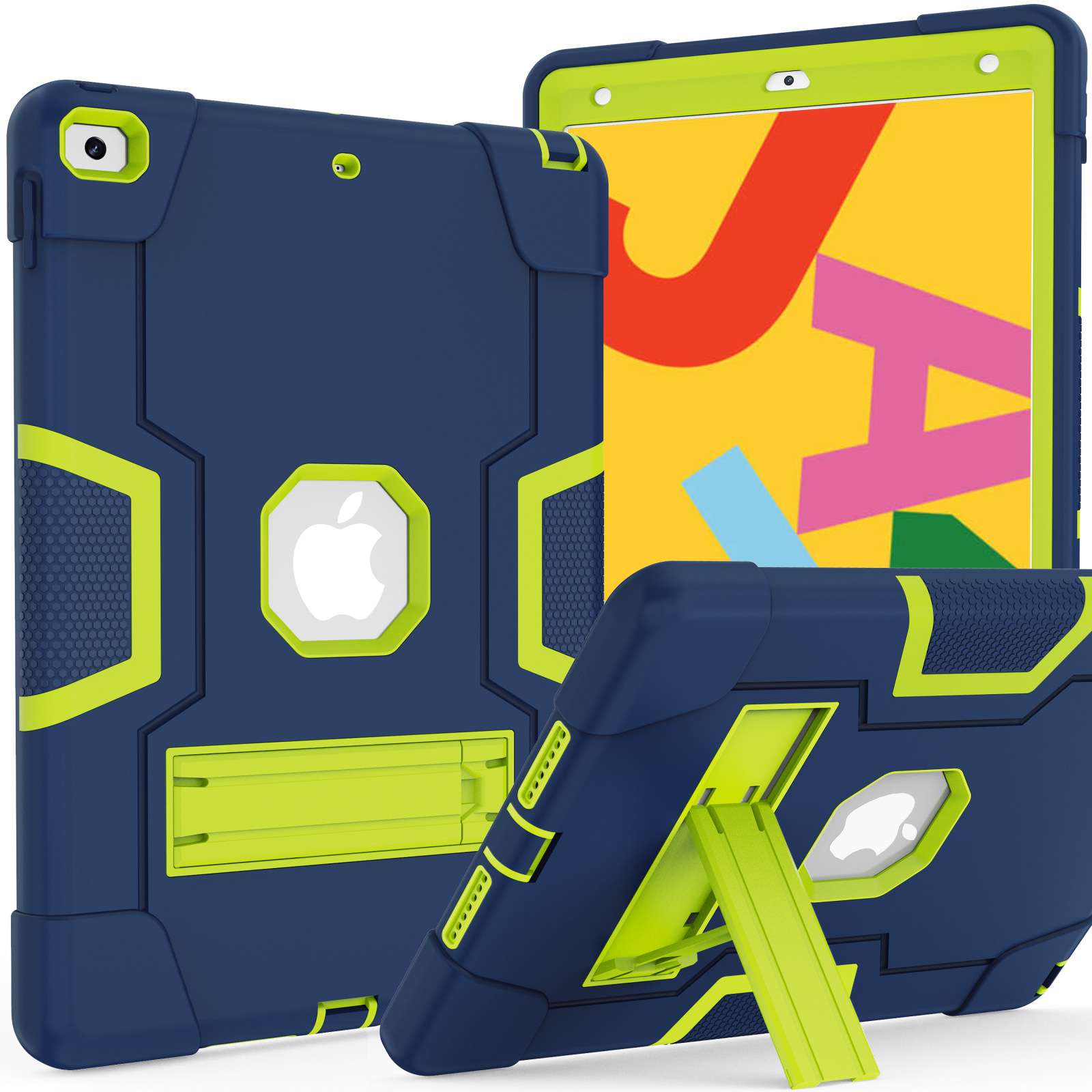 iPadケース　耐衝撃スタンド機能付きiPad第8世代保護ケース