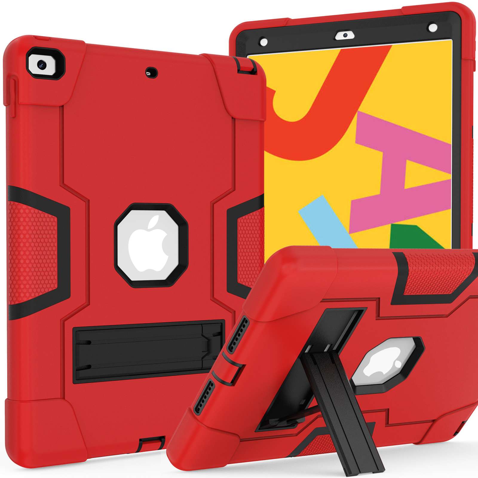 iPadケース　耐衝撃スタンド機能付きiPad第8世代保護ケース