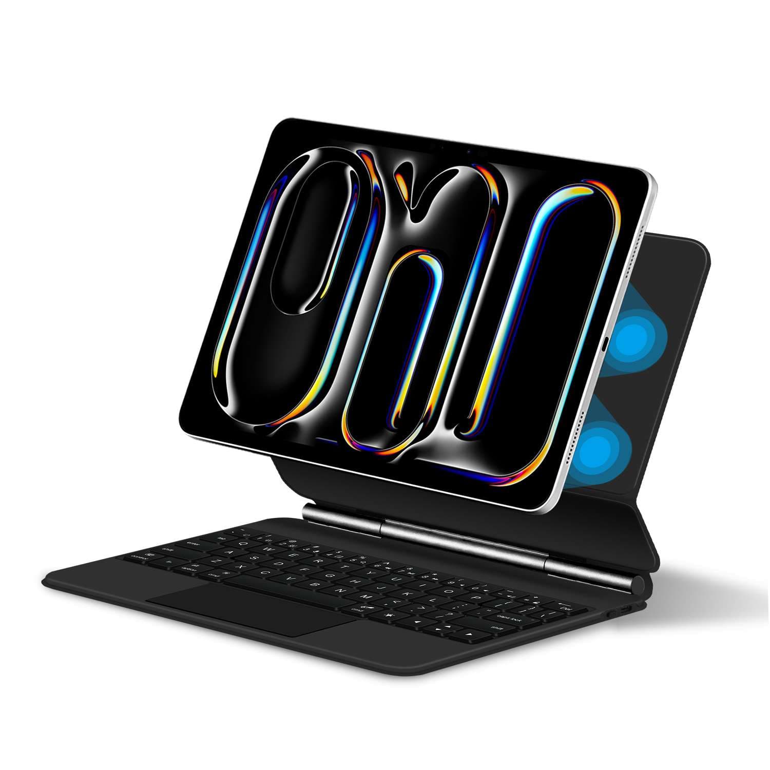iPadケース　虹色デザイン アイパッドエア用キーボード付きケース