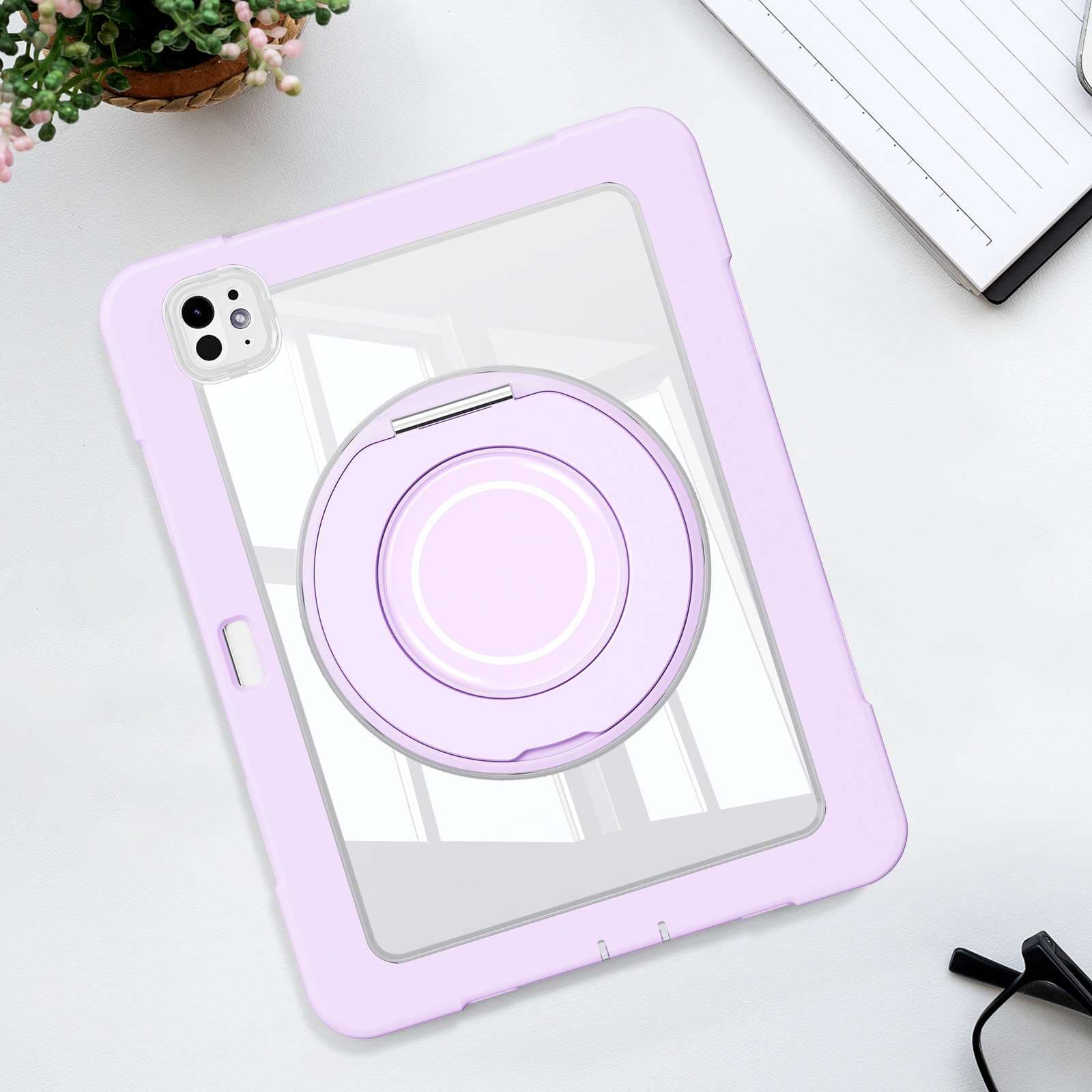 iPadケース　円形スタンド付き 多機能保護ケース