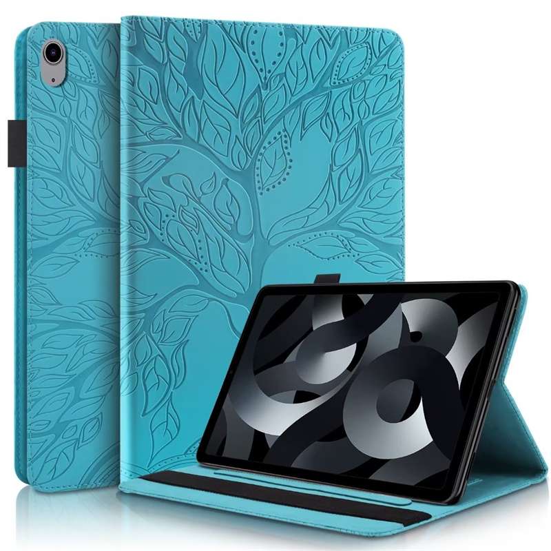 iPadケース　 樹木柄浮き彫りタブレットケース