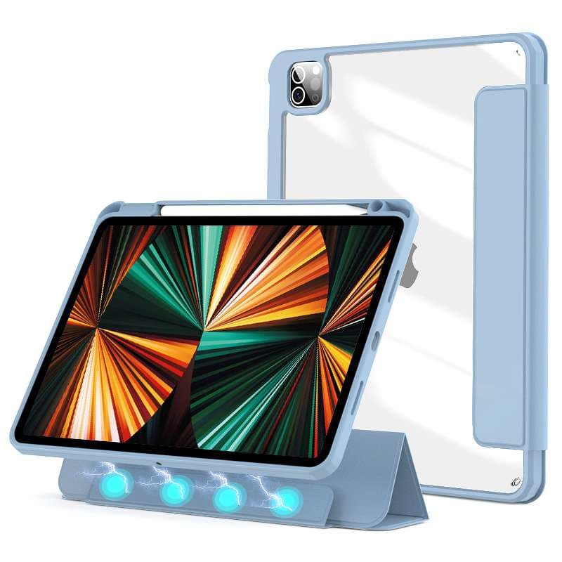 iPadケース　 透明背面パネル付き多機能保護カバー