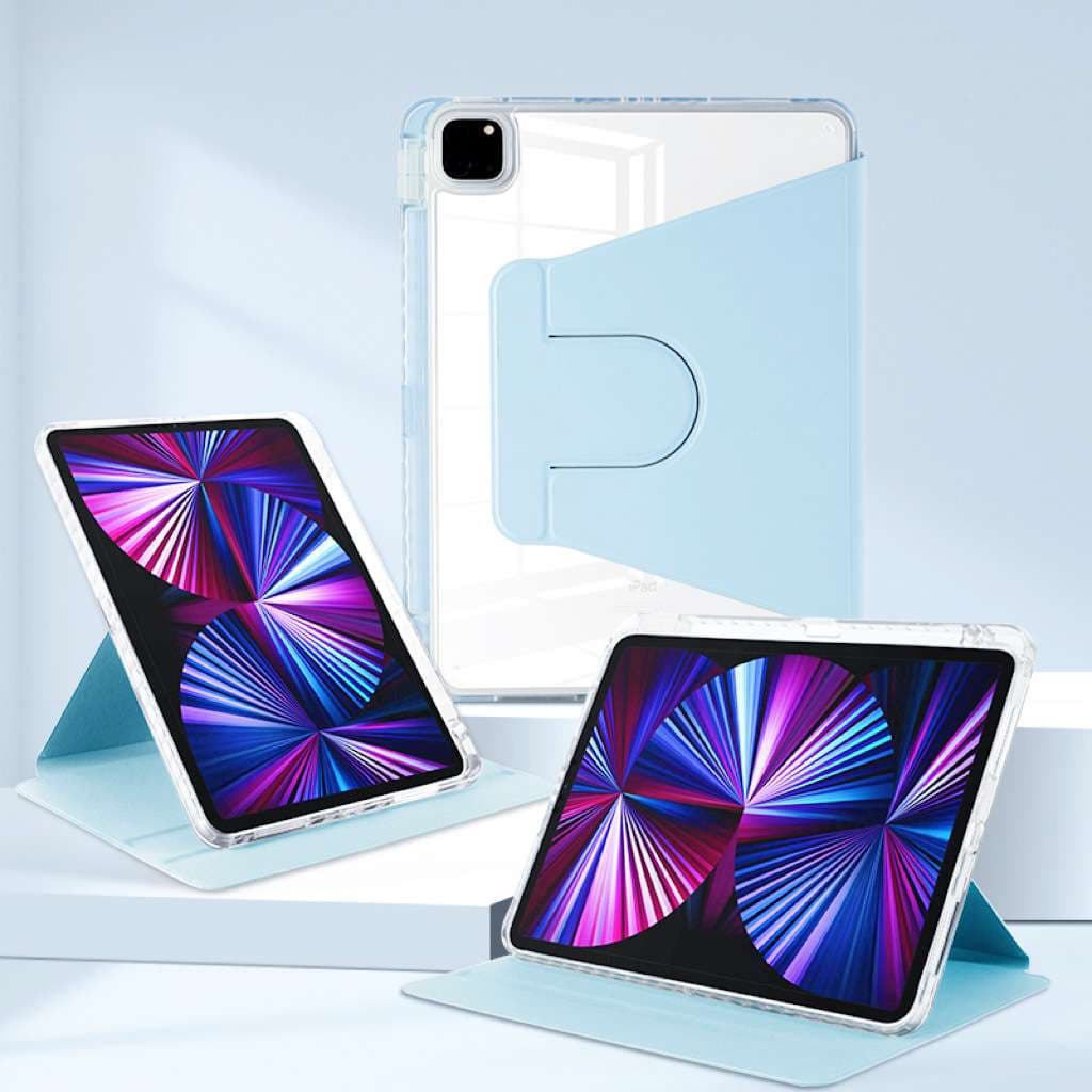 iPadケース　iPadスタンド機能付き 背面クリアケース