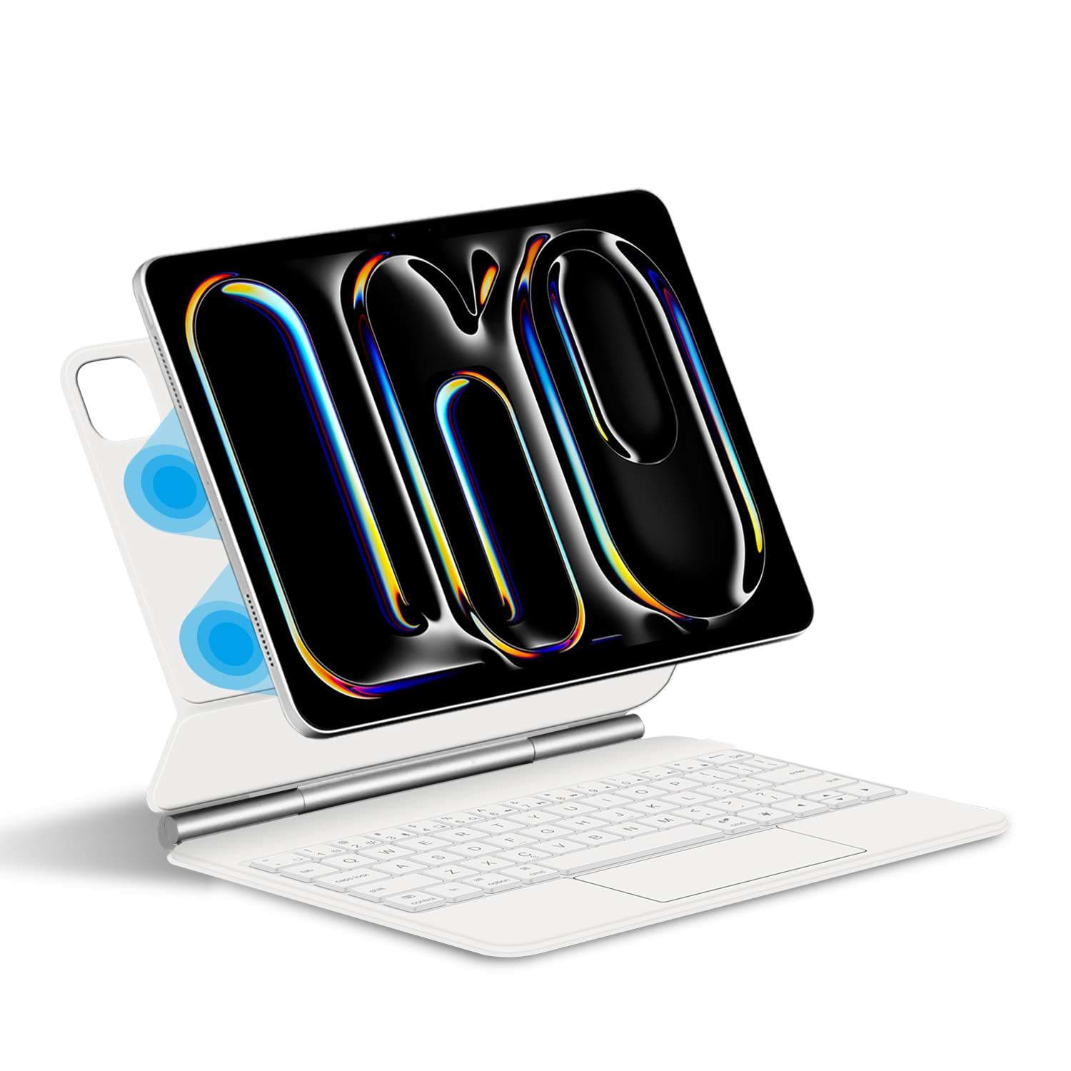 iPadケース　虹色デザイン アイパッドエア用キーボード付きケース