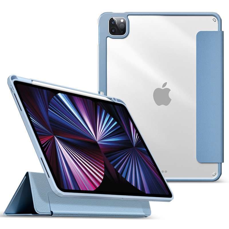 iPadケース　 透明背面パネル付き多機能保護カバー