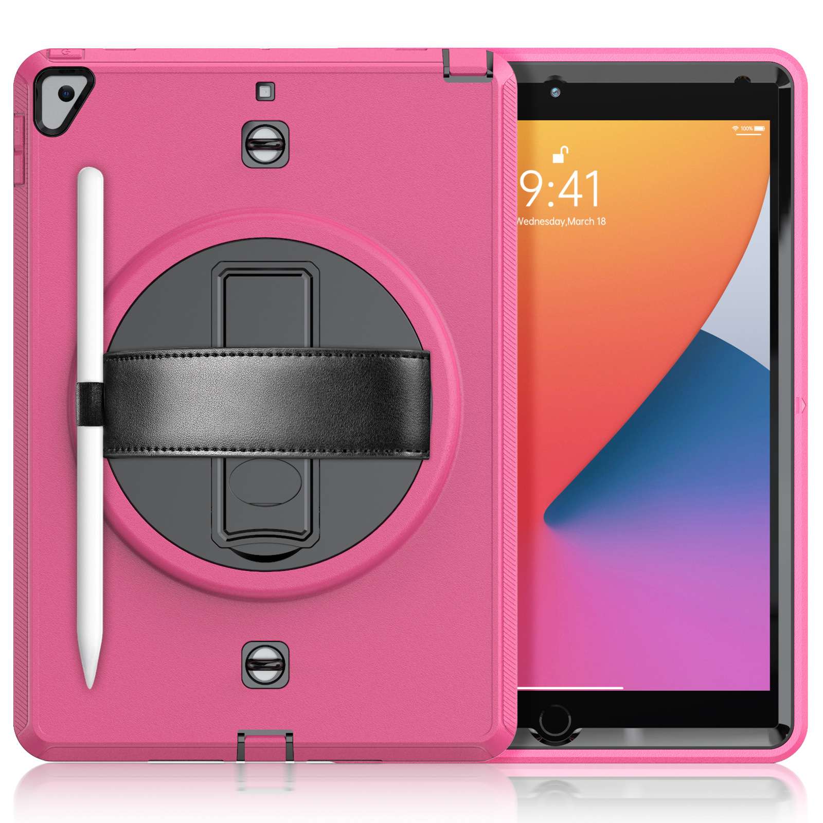iPadケース　頑丈な多機能スタンド付きiPad保護ケース