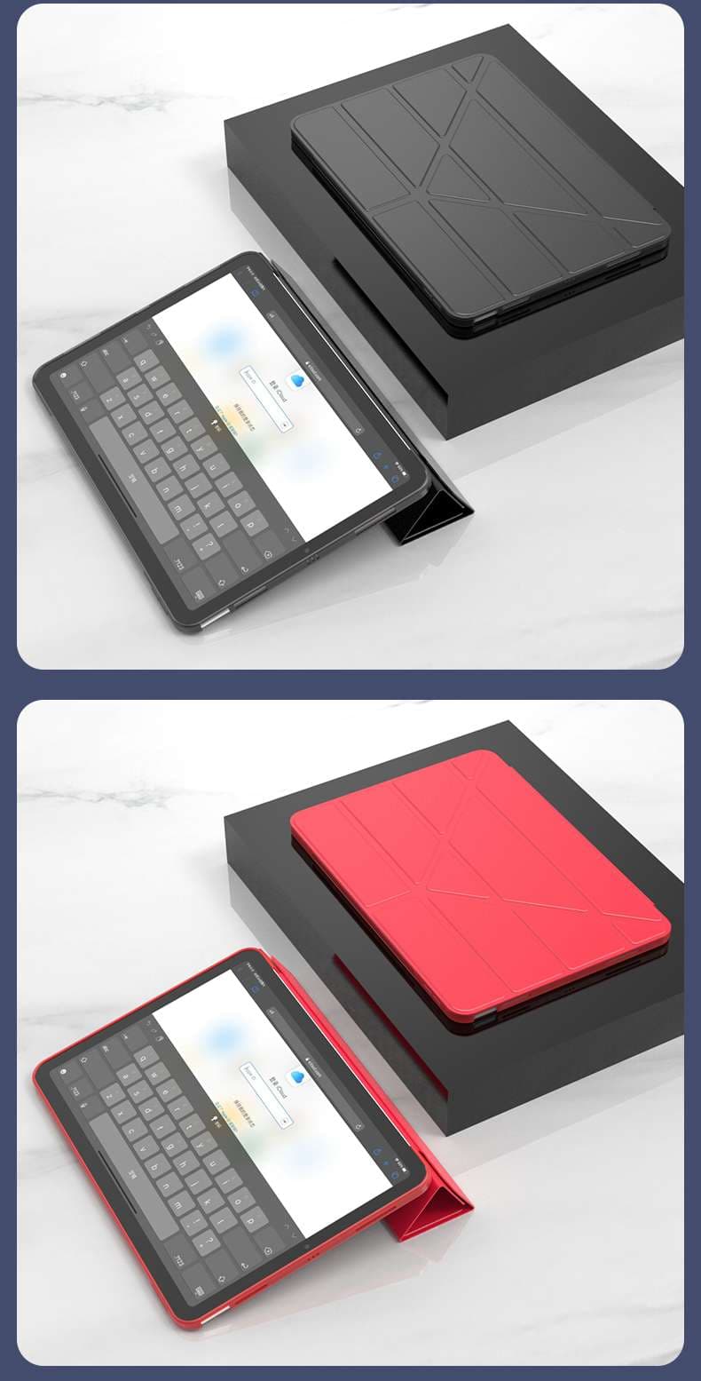 iPadケース　折り畳み式スタンド機能付きiPad Airケース