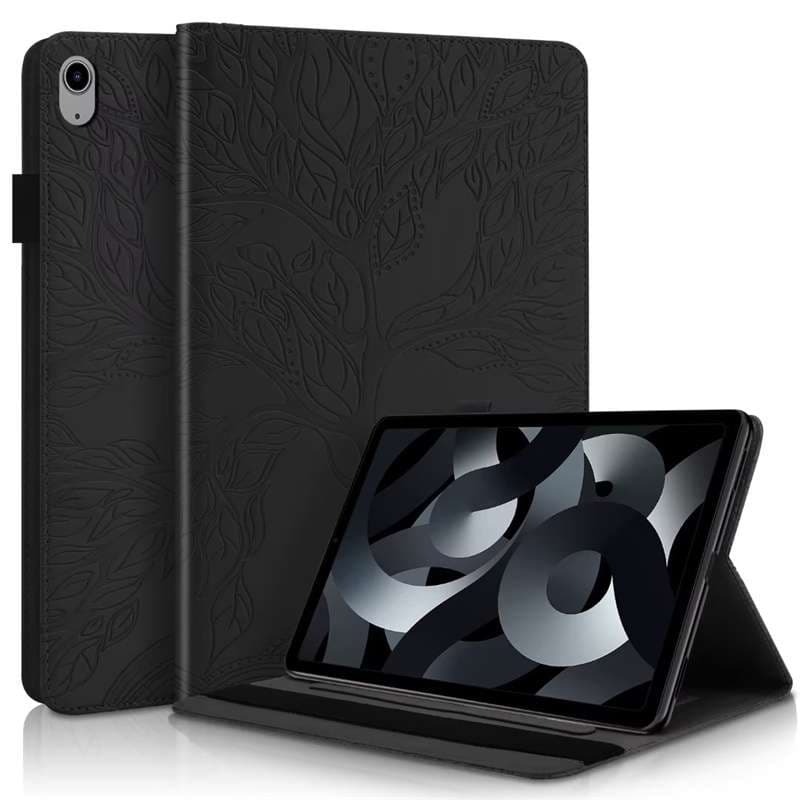 iPadケース　 樹木柄浮き彫りタブレットケース