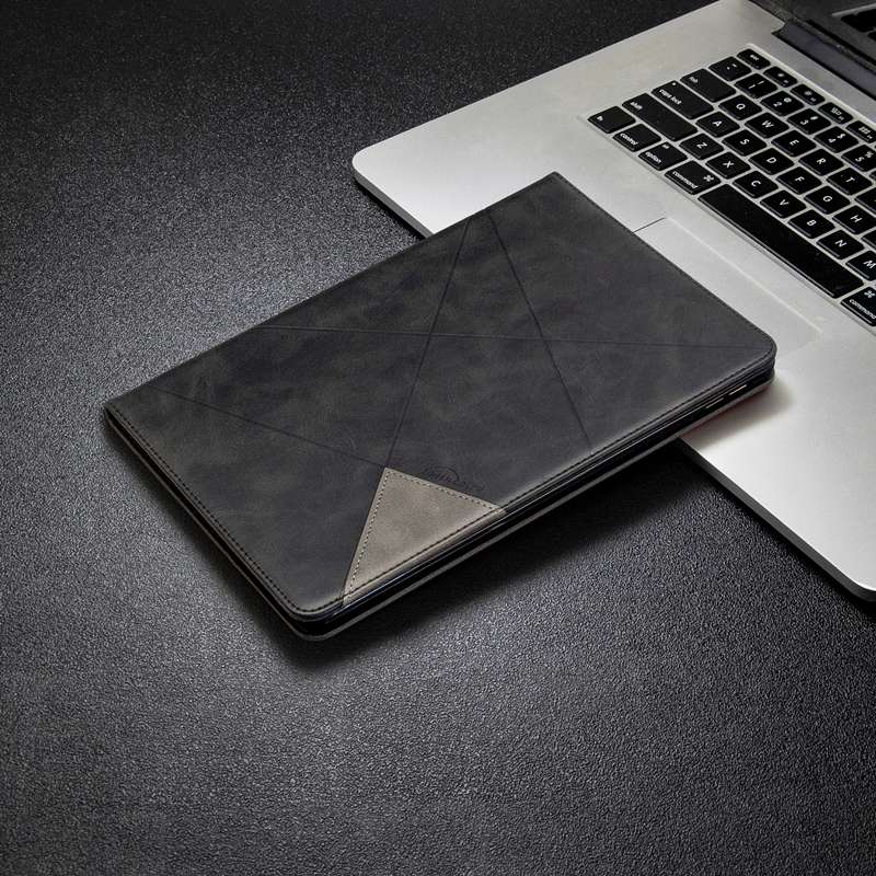 幾何学模様デザイン 高級感漂う手帳型iPadケース　