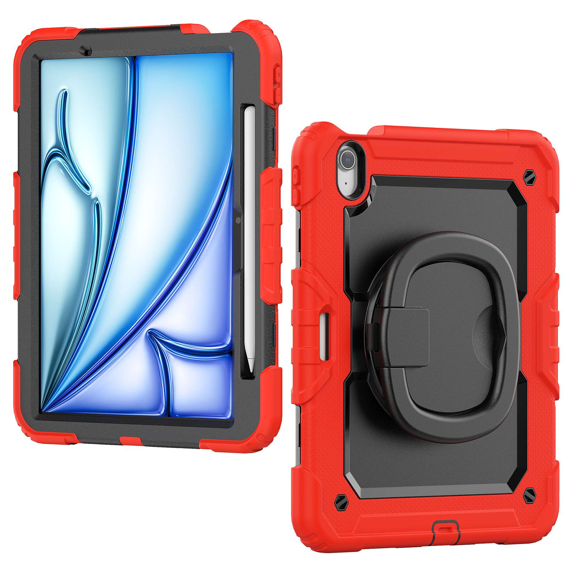 頑丈3層構造 回転スタンド付き iPadケース　