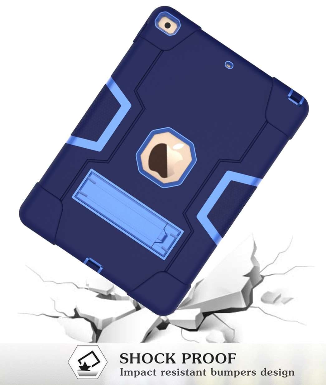 iPadケース　耐衝撃スタンド機能付きiPad第8世代保護ケース