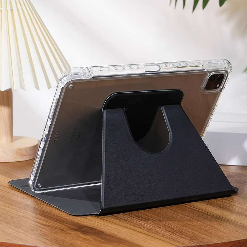 iPadケース　iPadスタンド機能付き 背面クリアケース