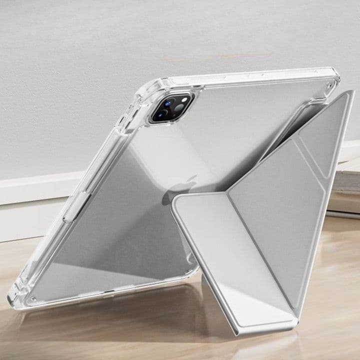 ipadカバー 磁気吸着式透明タブレットケース スタンド機能付き