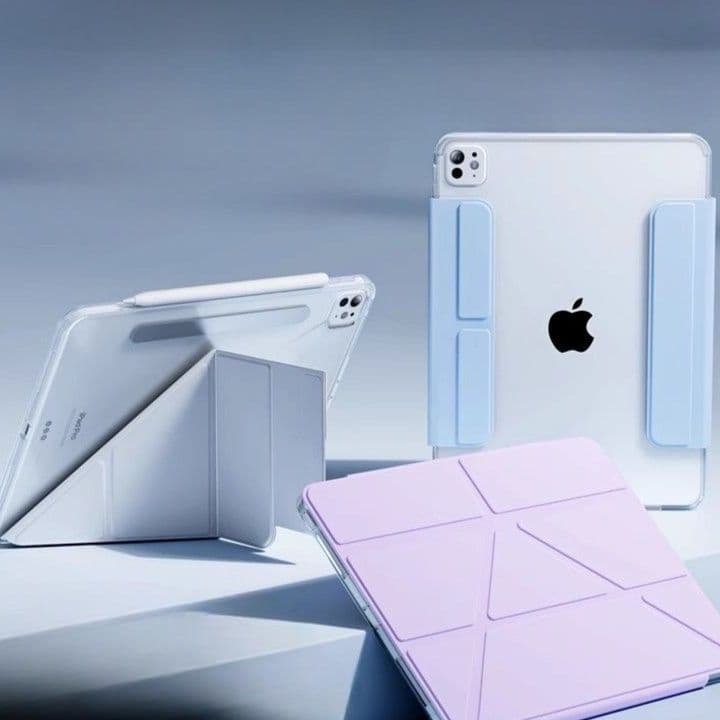 ipadカバー 磁気吸着式透明タブレットケース スタンド機能付き