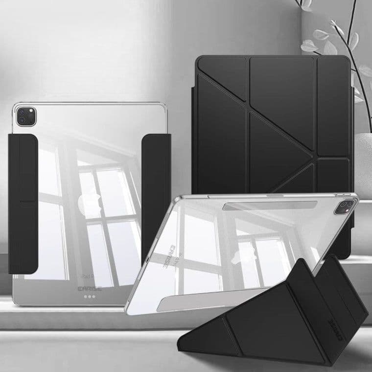 ipadカバー 磁気吸着式透明タブレットケース スタンド機能付き