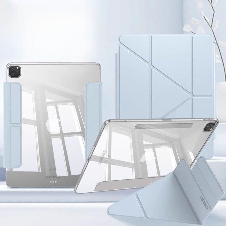 ipadカバー 磁気吸着式透明タブレットケース スタンド機能付き