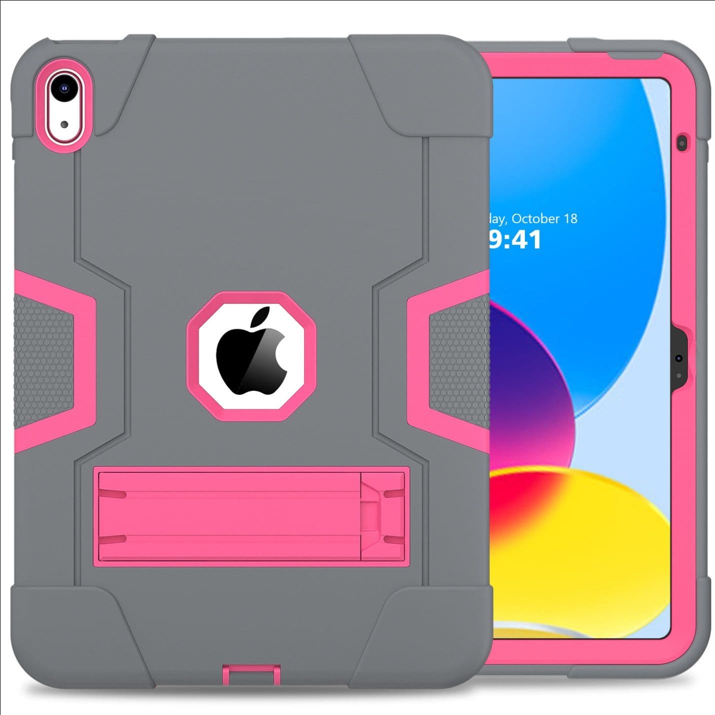 ipadカバー 耐衝撃多機能アイパッドカバー角度調整スタンド付き
