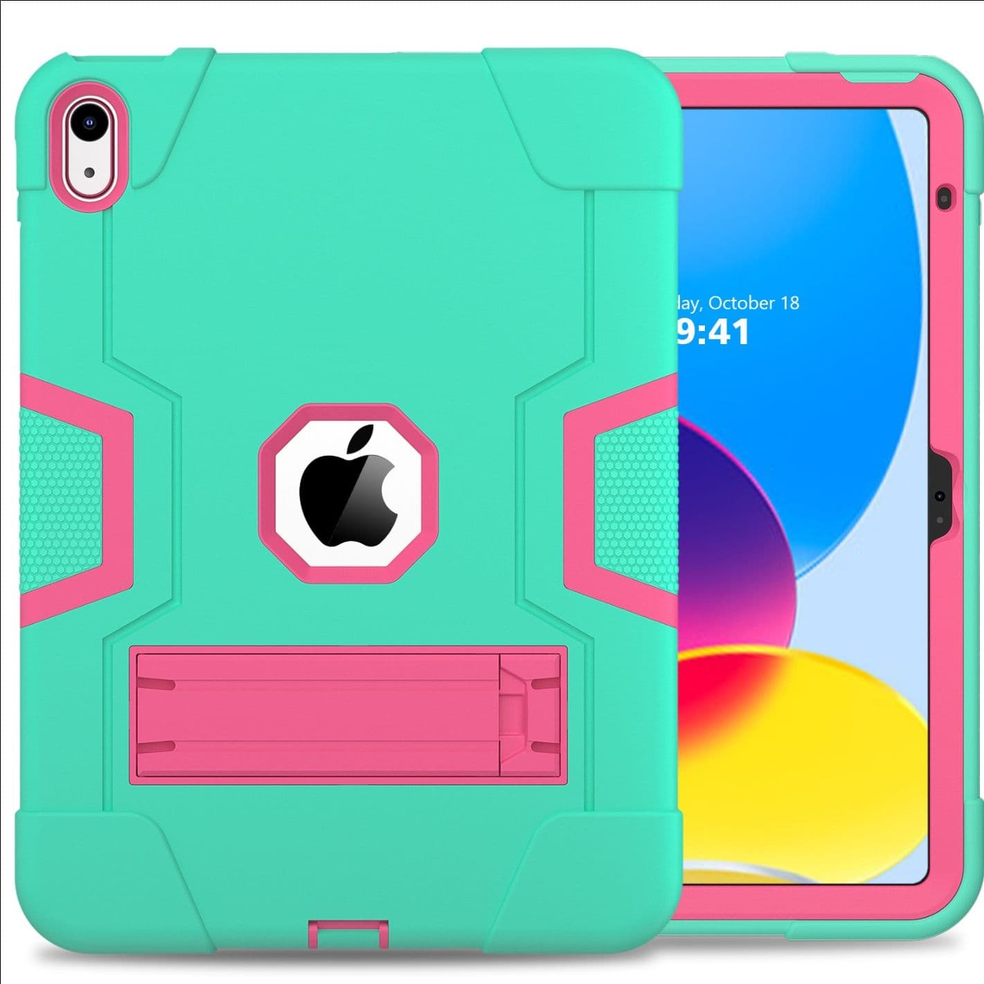 ipadカバー 耐衝撃多機能アイパッドカバー角度調整スタンド付き