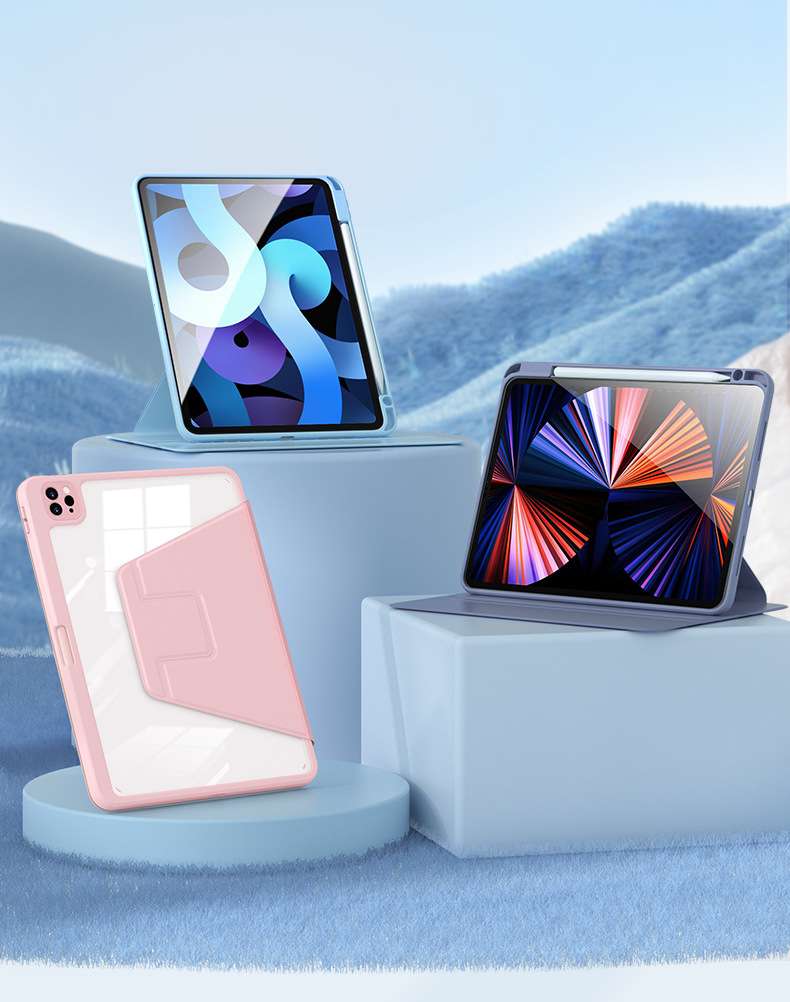 iPadケース 防滴スタンド機能付き透明軽量保護カバー