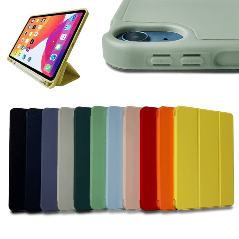 ipadカバー 衝撃吸収三つ折りスタンド機能付きタブレット保護ケース
