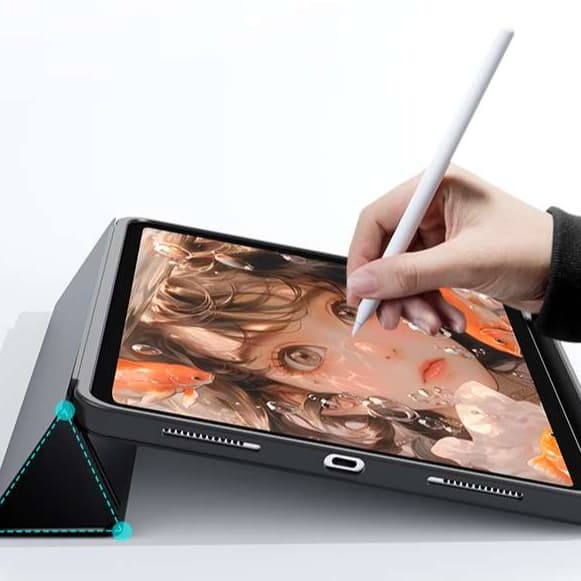 iPadケース 磁石でぴたっと装着 三つ折り保護カバー