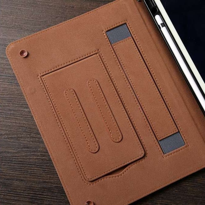 iPadケース 多機能スタンド付き 高級レザー調手帳型保護ケース