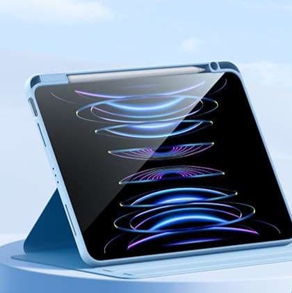 iPadケース 多角形デザイン 保護カバー 縦置き対応