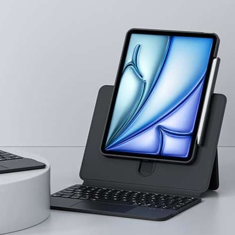 iPadケース 磁石着脱式 保護機能付き タブレット用キーボード付きスタンド