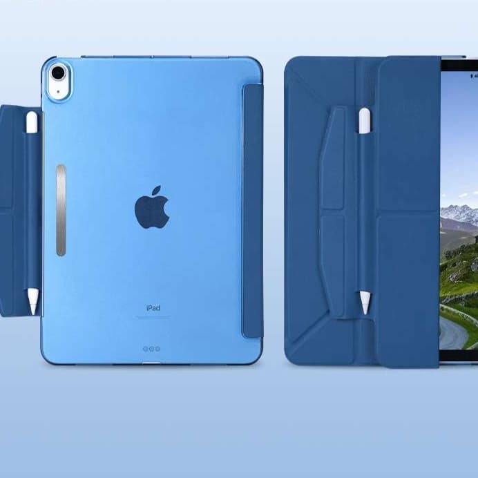 iPadケース 多機能アコーディオン折りたたみ式タブレットカバー