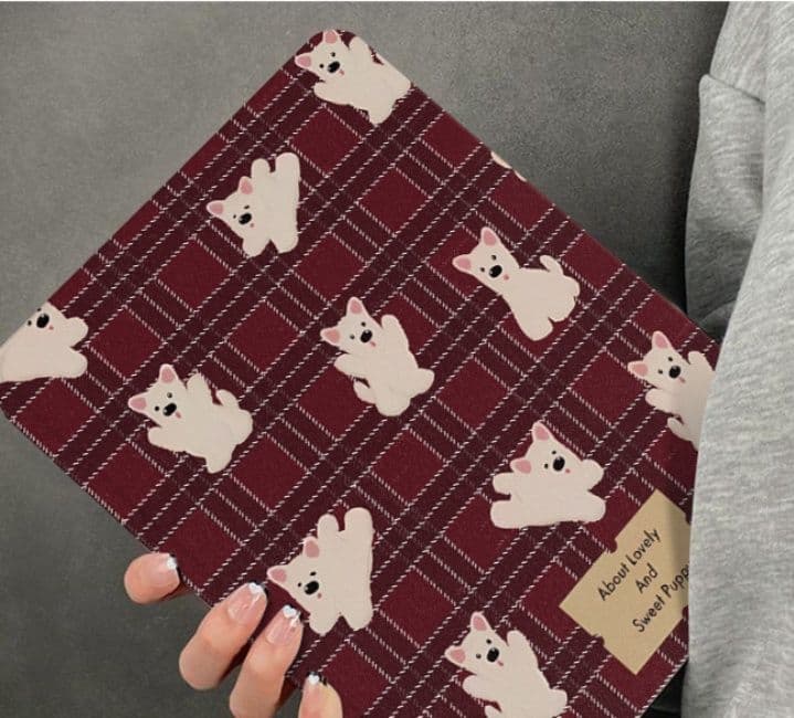 ipadカバー かわいい子犬柄の折りたたみケース