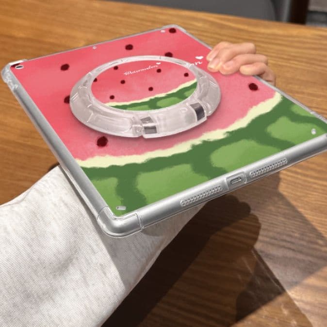 ipadカバー 夏のフルーツ リング付き保護ケース