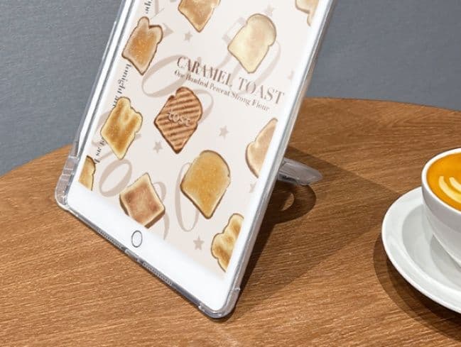 ipadカバー 菓子デザイン回転スタンド付きミニケース