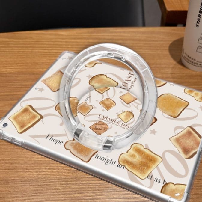 ipadカバー 菓子デザイン回転スタンド付きミニケース