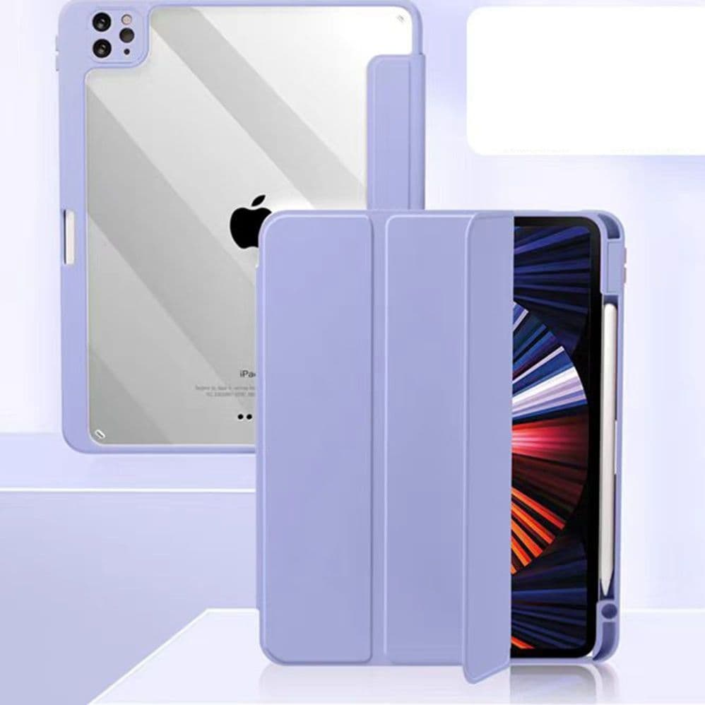 ipadカバー クリスタルカバー 三つ折り保護ケース