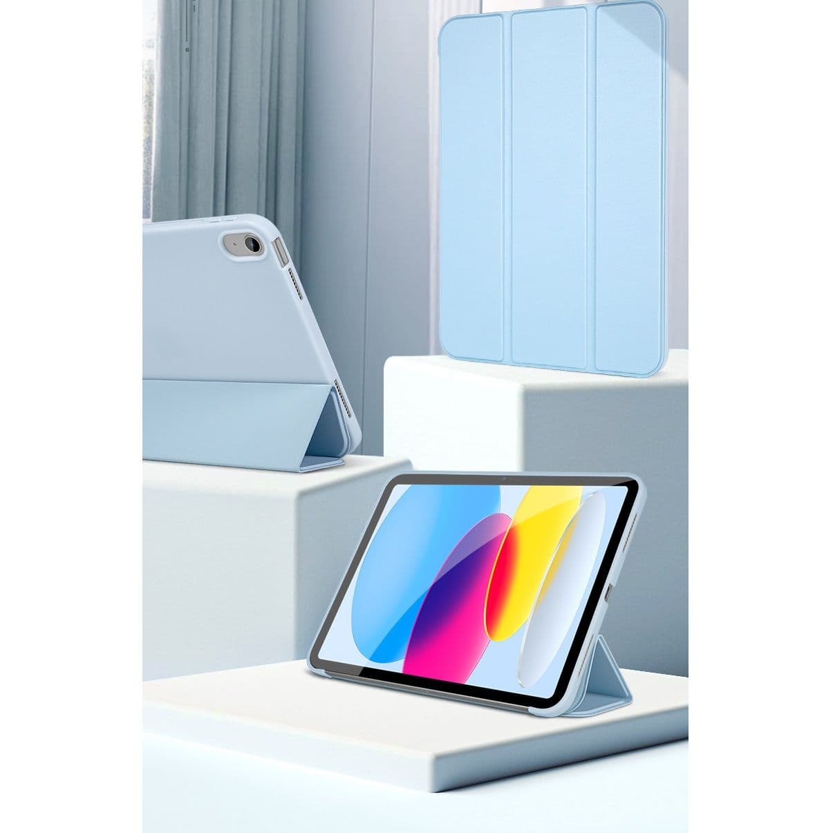 ipadカバー 三折シリコン保護スマートカバー