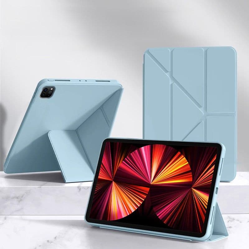 ipadカバー 多角形折りたたみスタンド保護ケース